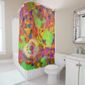 Rideaux De Douche Fleurs vives (En situation)