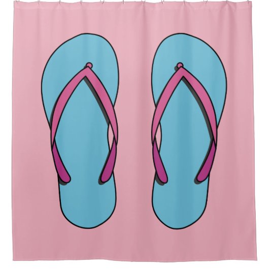 Rideaux De Douche Flip Flops de plage (Devant)