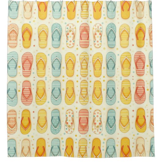 Rideaux De Douche Flip-flops flashy (Devant)
