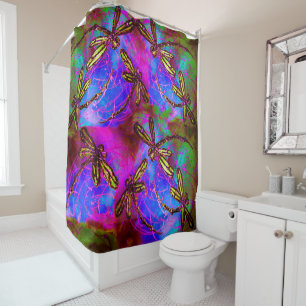 Rideaux De Douche Flit Hippie Dragonfly