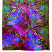 Rideaux De Douche Flit Hippie Dragonfly (Devant)