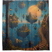 Rideaux De Douche Floating Dreamscapes: Surreal Sky Islands (Devant)