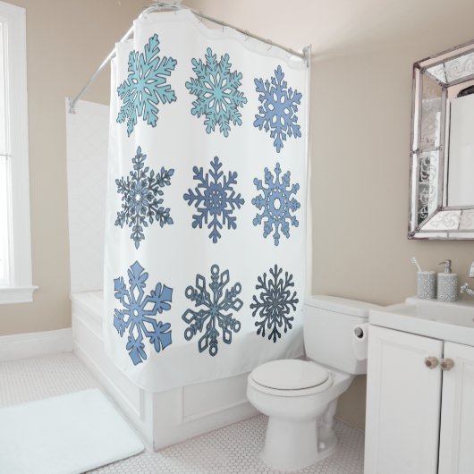 Rideaux De Douche Flocon de neige (En situation)