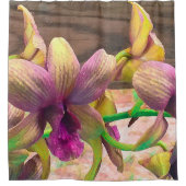 Rideaux De Douche Floraison d'orchidées (Devant)