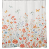 Rideaux De Douche Floraisons de source corallienne (Devant)