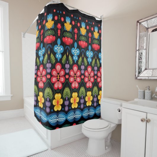 Rideaux De Douche floral (En situation)