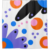Rideaux De Douche Floral Abstrait moderne (Devant)