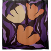 Rideaux De Douche Floral Artistic Bold Abstrait (Devant)