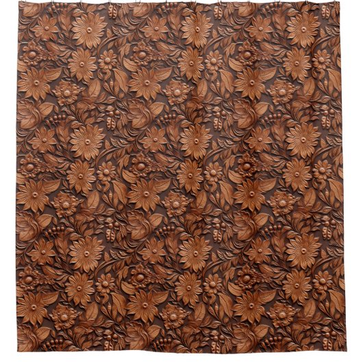 Rideaux De Douche Floral Boho Brown (Devant)