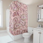 Rideaux De Douche Floral Ethnique : Design Oriental Paisley. (En situation)