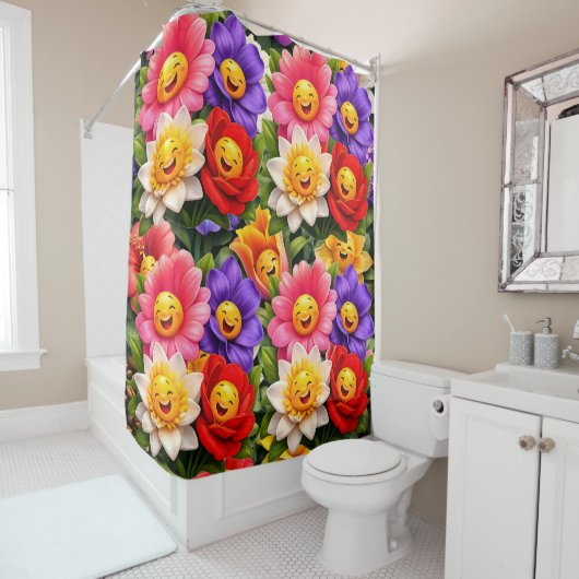 Rideaux De Douche Floral garden shower curtain (En situation)