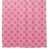 Rideaux De Douche floral lattice pink pattern (Devant)