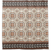Rideaux De Douche Floral Oriental Motif ethnique (Devant)