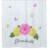 Rideaux De Douche Floral papillon (Devant)