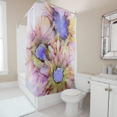 Rideaux De Douche Floral pourpre (En situation)