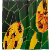 Rideaux De Douche Floral vert et jaune (Devant)
