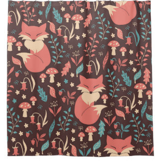 Rideaux De Douche Floral vintage : Illustration élégante et transpar