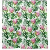 Rideaux De Douche Flore de feuille de palme tropicale (Devant)