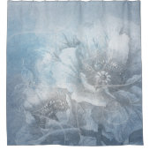Rideaux De Douche Flore de pavot | Superbe Fleur bleue Dusty Hued (Devant)