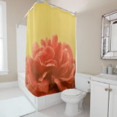 Rideaux De Douche Flore de Pêche Jaune Pale (En situation)