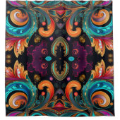 Rideaux De Douche Flore Faisly Frottent Gras Coloré (Devant)