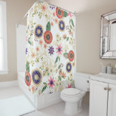 Rideaux De Douche Flore folklorique branchée Flore originale Design  (En situation)