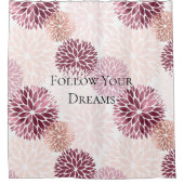 Rideaux De Douche Flore rose Chic élégant (Devant)