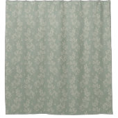 Rideaux De Douche Flore vert Sage (Devant)