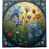 Rideaux De Douche Flores en verre tendu (Devant)