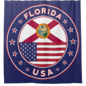 Rideaux De Douche Floride, bleu, (Devant)