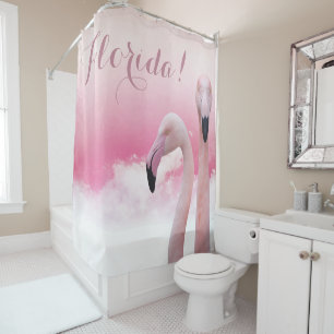 Rideaux De Douche Floride deux Flamants roses roses