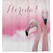 Rideaux De Douche Floride deux Flamants roses roses (Devant)