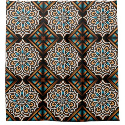 Rideaux De Douche Flower Mandala Weave (Devant)