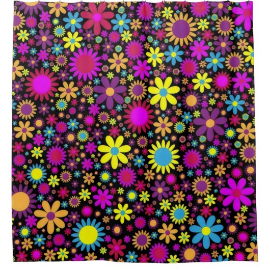Rideaux De Douche Flower Power (Devant)