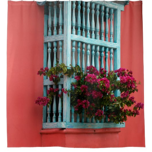 RIDEAUX DE DOUCHE FLOWERS IN WINDOW (Devant)