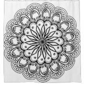Rideaux De Douche Flowers mandala hand drawing (Devant)