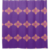 Rideaux De Douche Flowers on Purple Shower Curtain (Devant)