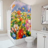 Rideaux De Douche Flowers paintings monet painting impression (En situation)