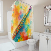 Rideaux De Douche Flûte d'aquarelle vive (En situation)