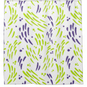 Rideaux De Douche Flux de chaux vert et pourpre (Devant)