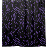 Rideaux De Douche Flux en violet et noir (Devant)