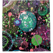 Rideaux De Douche Flying Through Space: A Maximalist Abstract  (Devant)