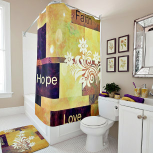 Rideaux De Douche Foi Espoir Amour
