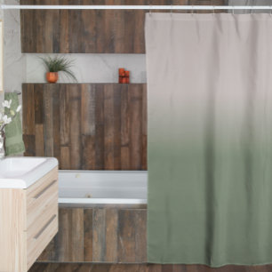 Rideaux De Douche Fond Brown Ombre Taupe Sage Vert