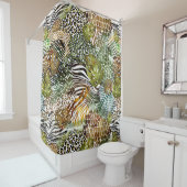 Rideaux De Douche Forêt abstraite colorée (En situation)