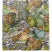 Rideaux De Douche Forêt abstraite colorée (Devant)