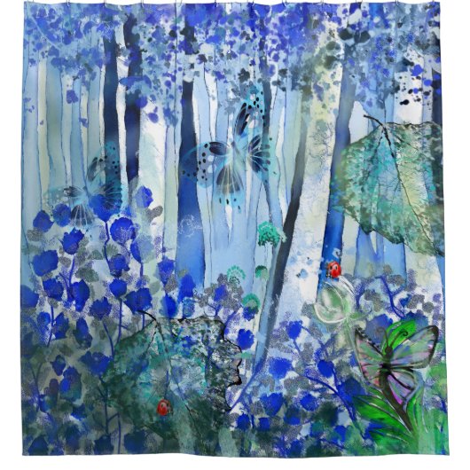 Rideaux De Douche Forêt bleue (Devant)