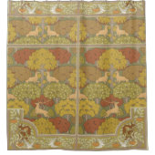 Rideaux De Douche Forêt d'automne Art Nouveau & Deer (Devant)