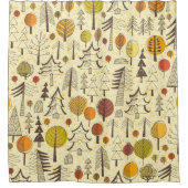 Rideaux De Douche Forêt d'automne : Motif graphique transparent. (Devant)