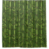 Rideaux De Douche Forêt de bambou en vert (Devant)